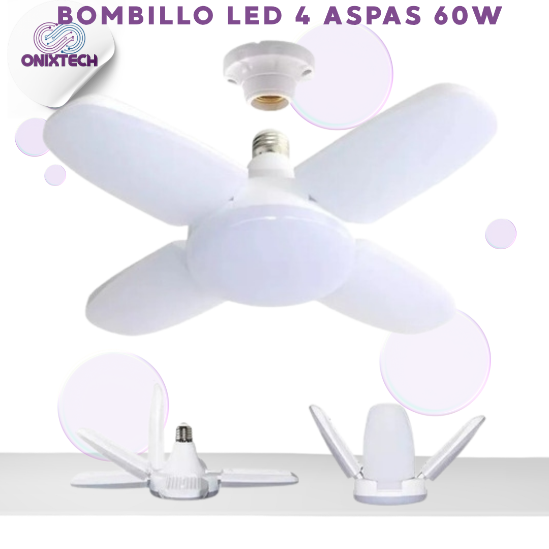 BOMBILLO LED 4 ASPAS 60W